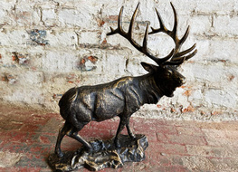 stag on metal base